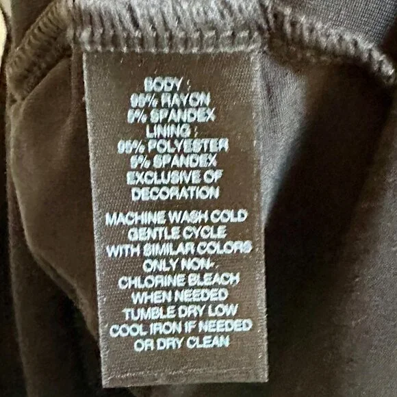 White House Black Market Women's Flutter Sleeveless Black Top Sz M - Picture 7 of 7